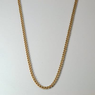 10k Yellow Gold Curb Chain | 24