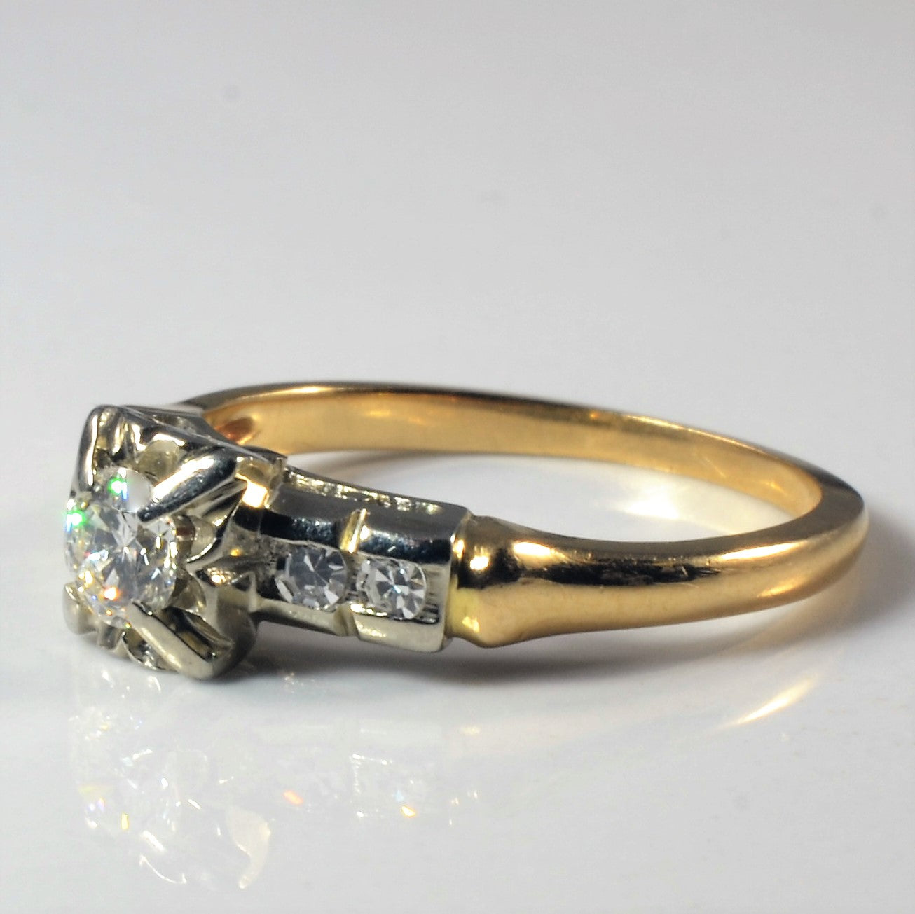 Retro Illusion Diamond Engagement Ring | 0.26ctw | SZ 5.25 |