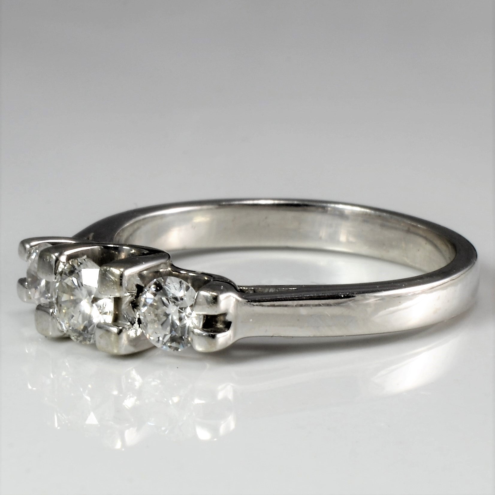Polar Ice Three Stone Diamond Engagement Ring | 0.70ctw | SZ 7.75 |