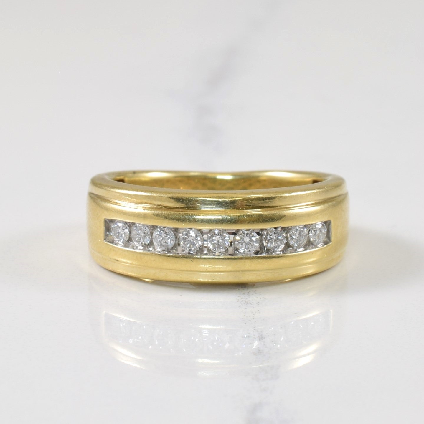 Bague sertie de diamants en canal | 0,27 ct | Taille 7,25 | 