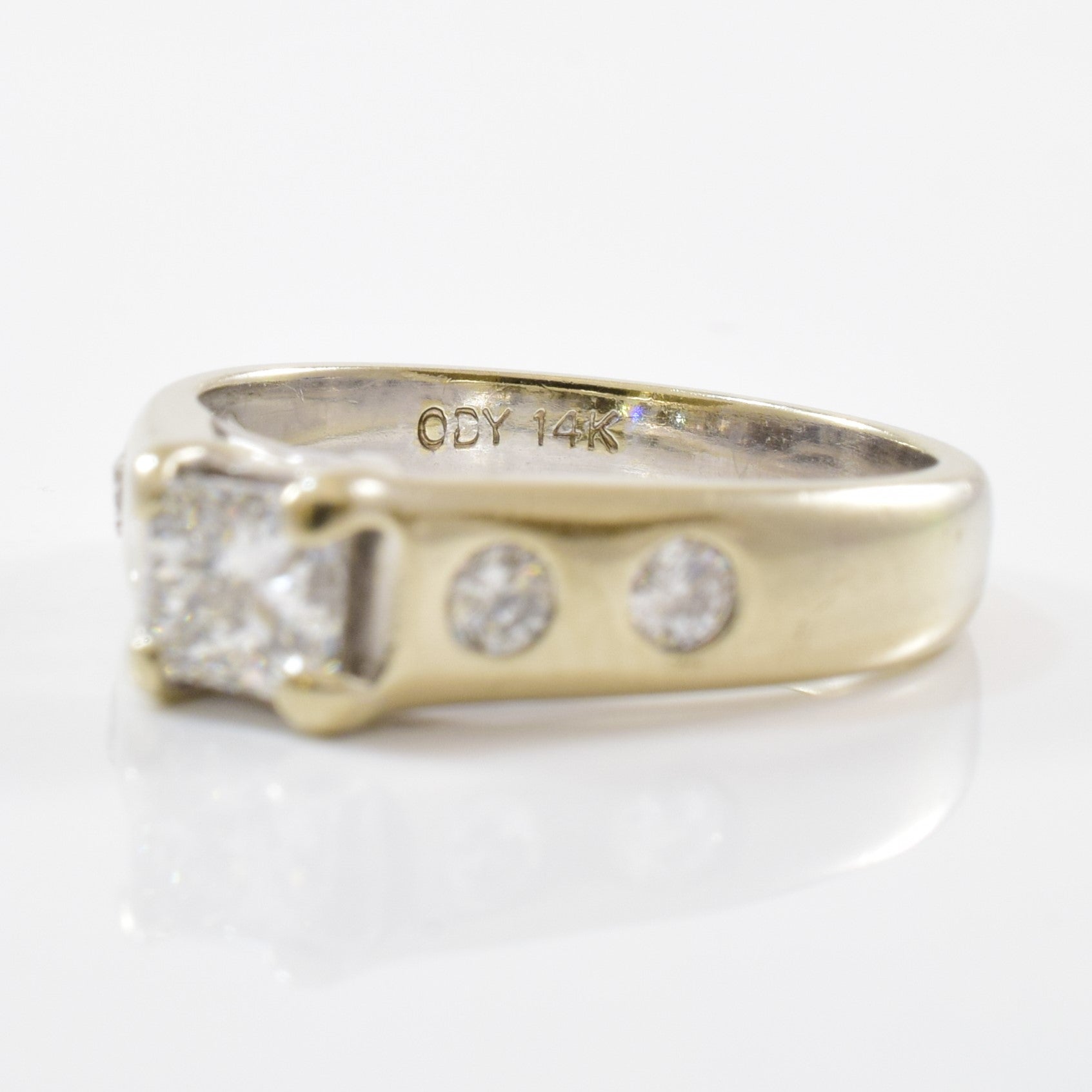 Gypsy Diamond Detailed Engagrment Ring | 0.63ctw | SZ 4.5 |