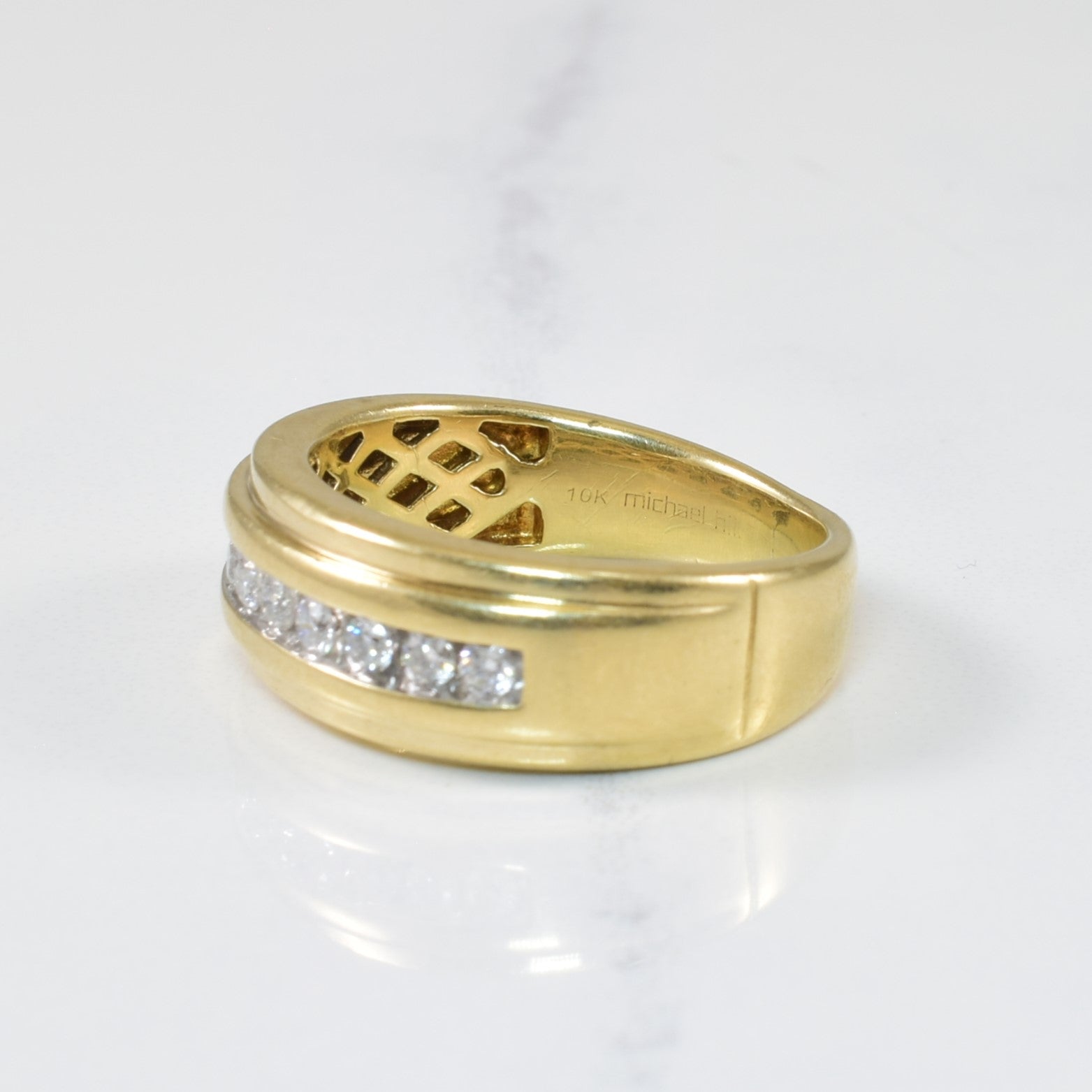 Bague sertie de diamants en canal | 0,27 ct | Taille 7,25 | 