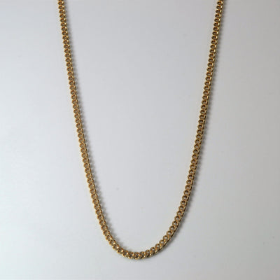 10k Yellow Gold Curb Chain | 22