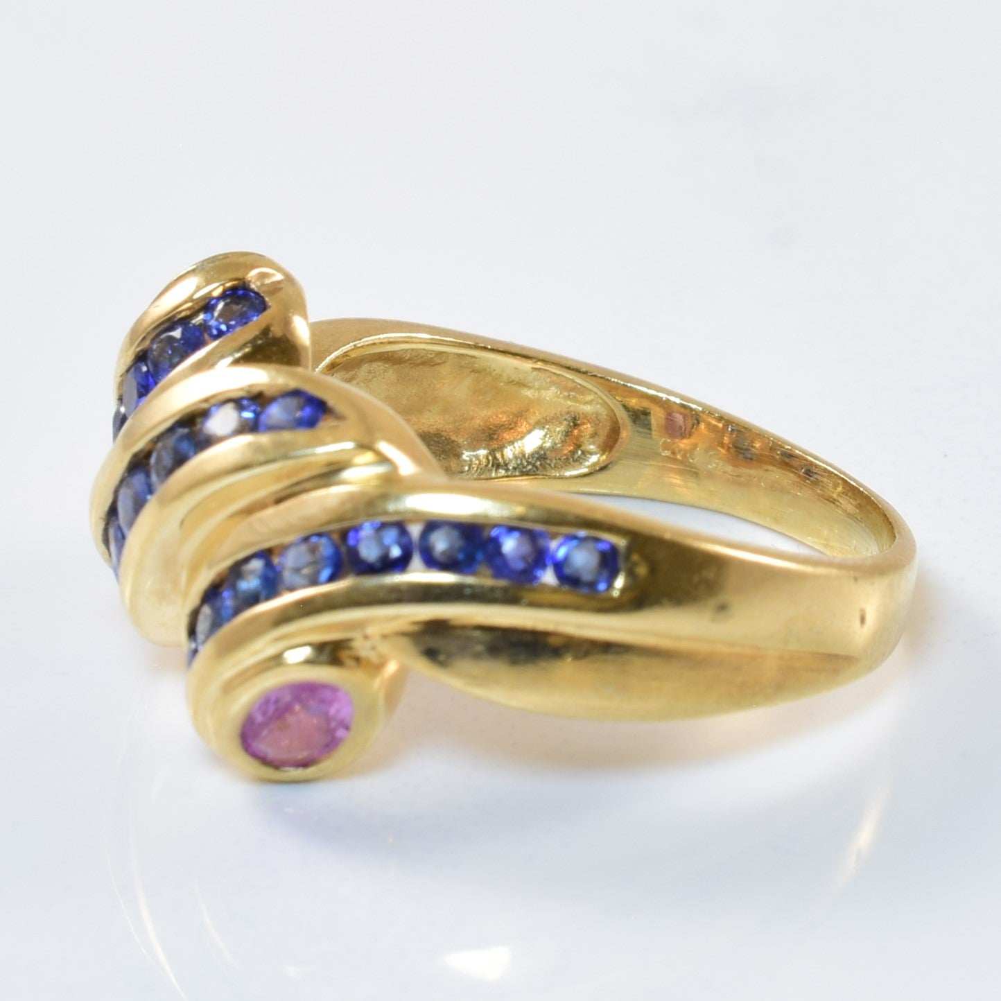 Sapphire Scroll Ring | 1.30ctw | SZ 6.5 |