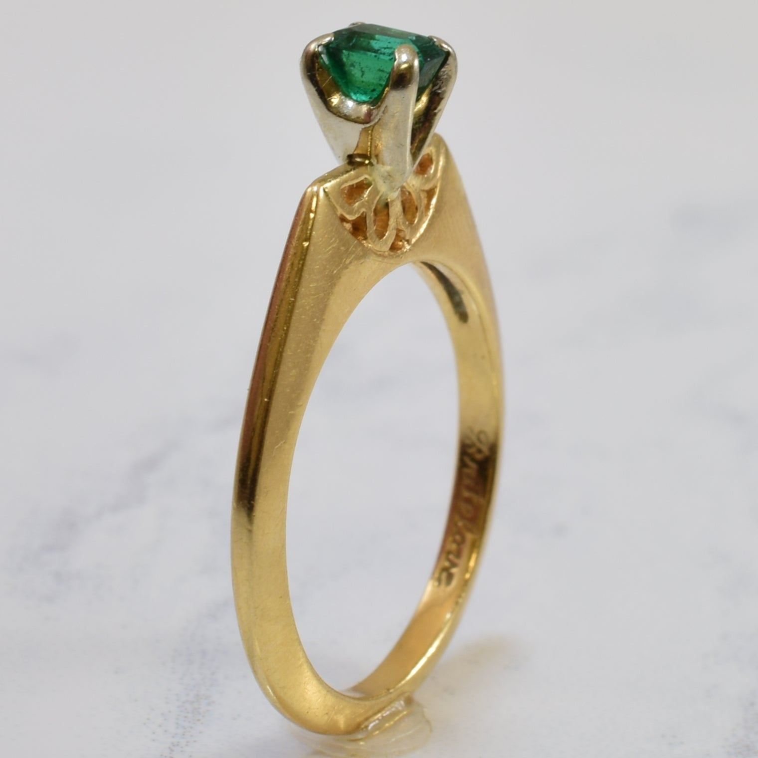 Solitaire Emerald Ring | 0.28ct | SZ 5.25 |