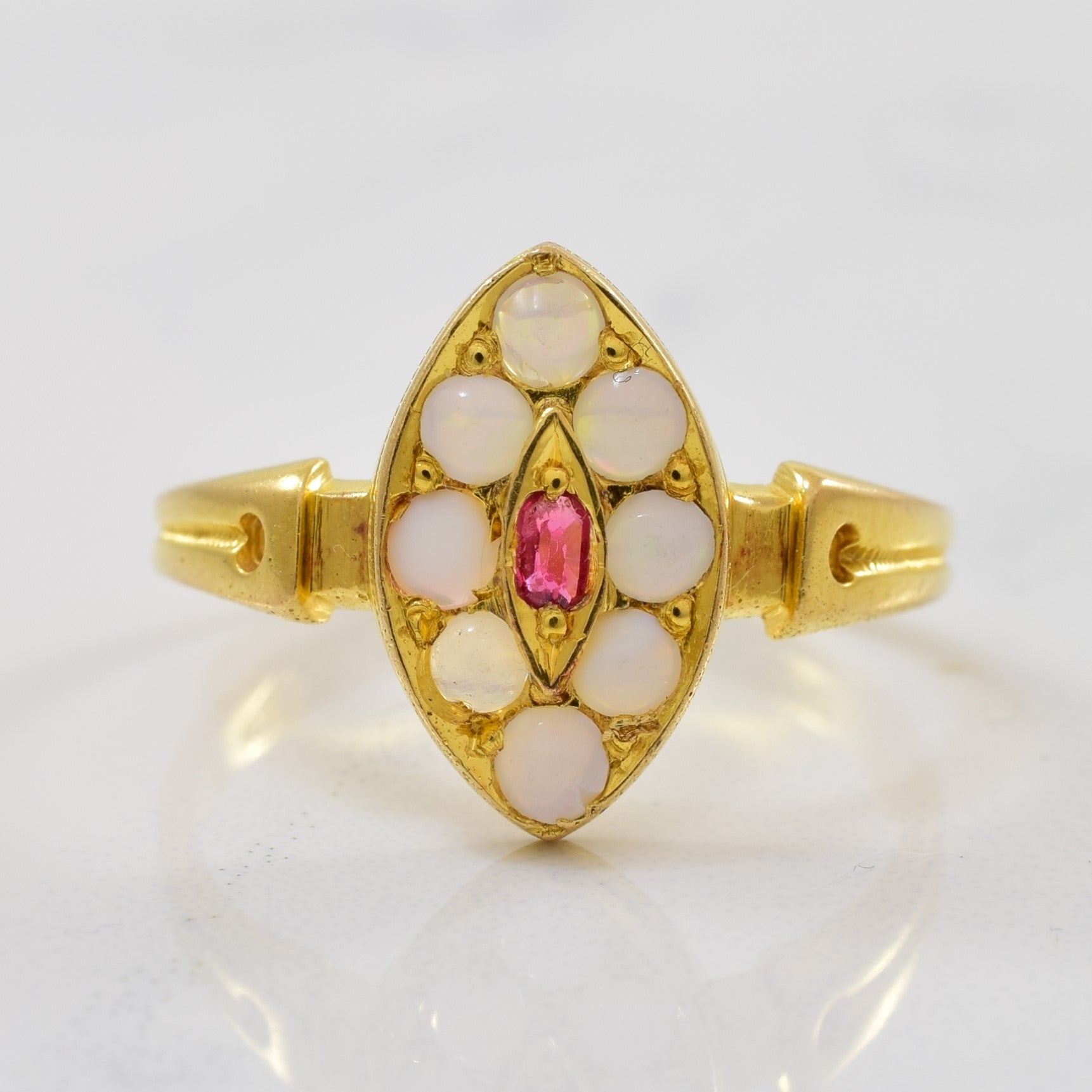 1870s Opal & Spinel Ring | 0.32ctw, 0.04ct | SZ 6.25 |