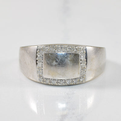 Pave Set Diamond Ring | 0.10ctw | SZ 9.5 |
