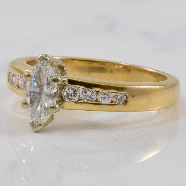 Marquise Cut Diamond Engagement Ring | 0.54ctw | SZ 6.25 |
