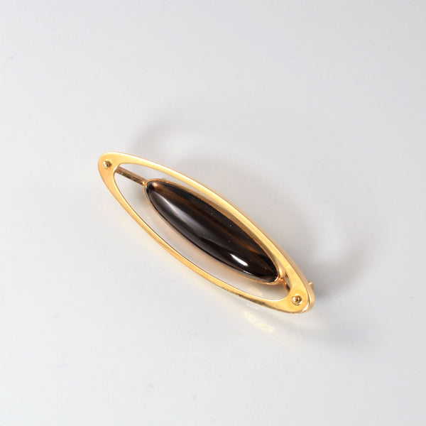 1960s Cabochon Quartz Gold Brooch | 10.00ct |