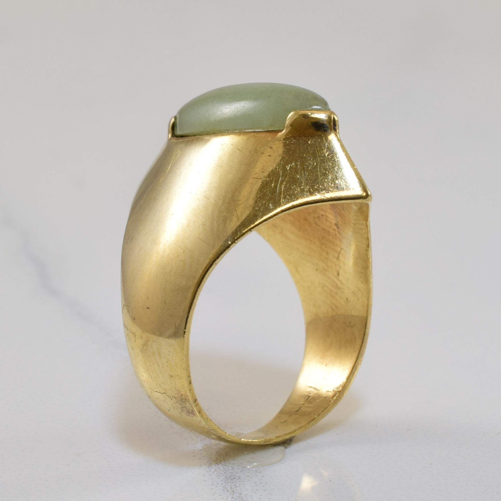 Angular Nephrite Cocktail Ring | 2.50ct | SZ 5.5 |