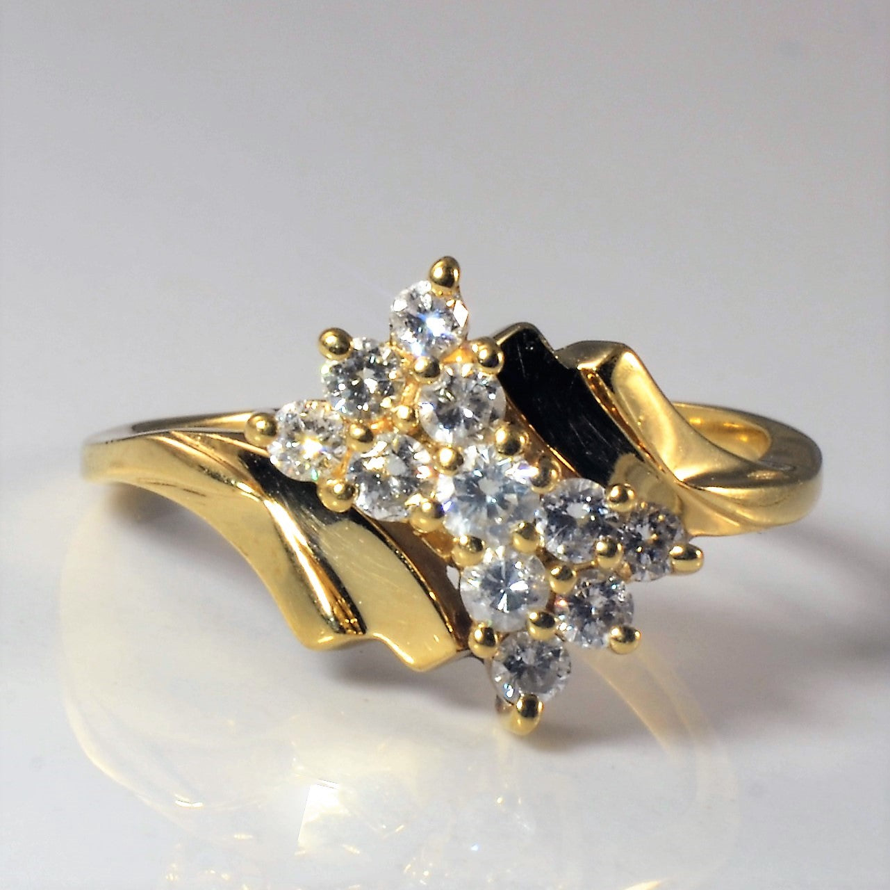 Bypass Cluster Diamond Ring | 0.50ctw | SZ 7.5 |