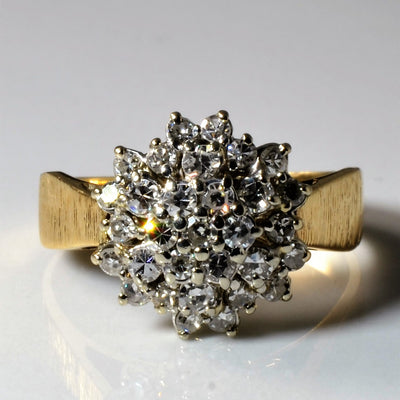 Diamond Cluster Cocktail Ring | 0.39ctw | SZ 6.75 |