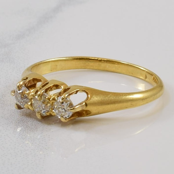 Belcher Set Old European Diamond Ring | 0.27ctw | SZ 5.75 |