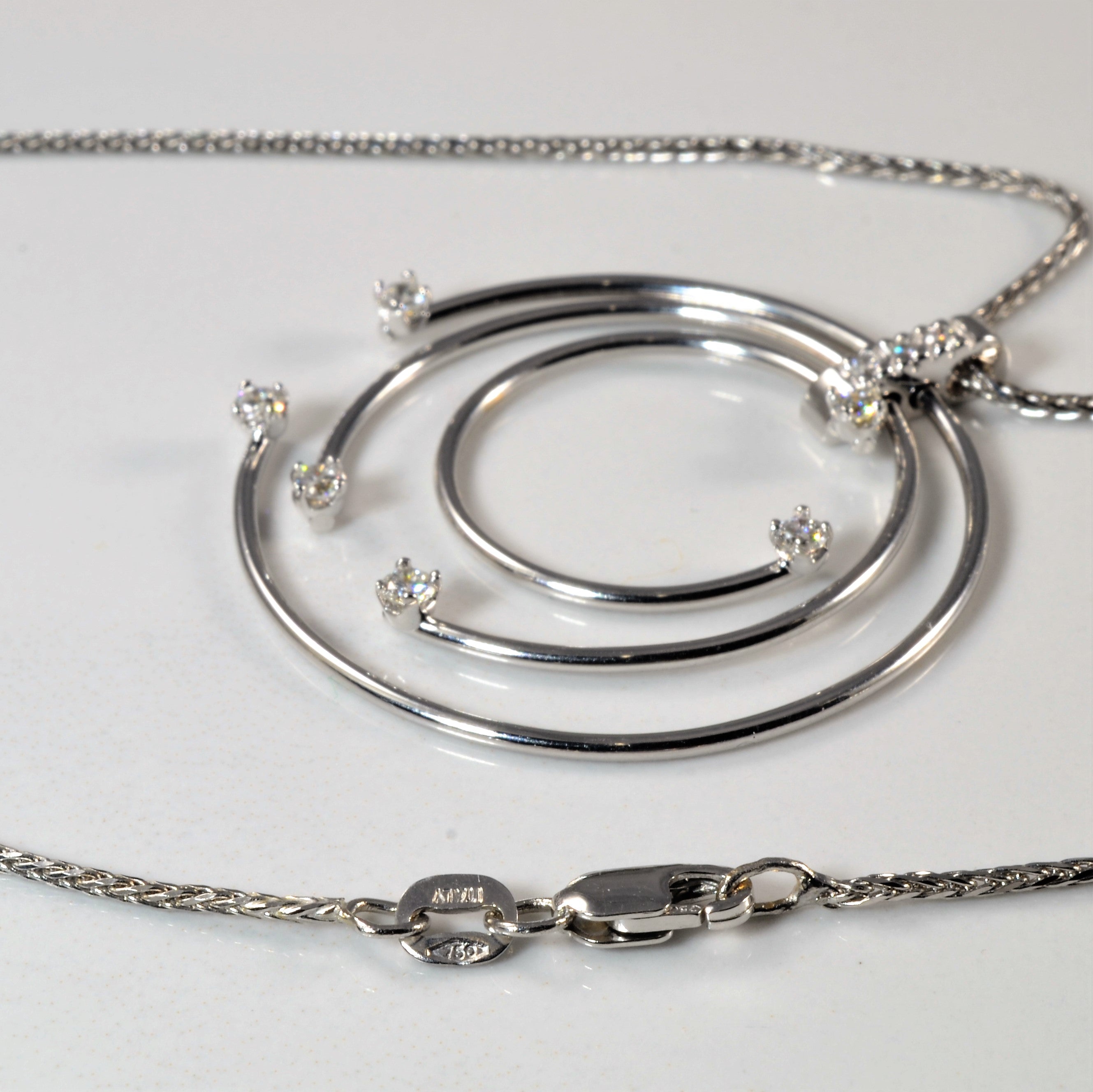 Spiral Diamond Necklace & Earrings | 1.16ctw | 16" |