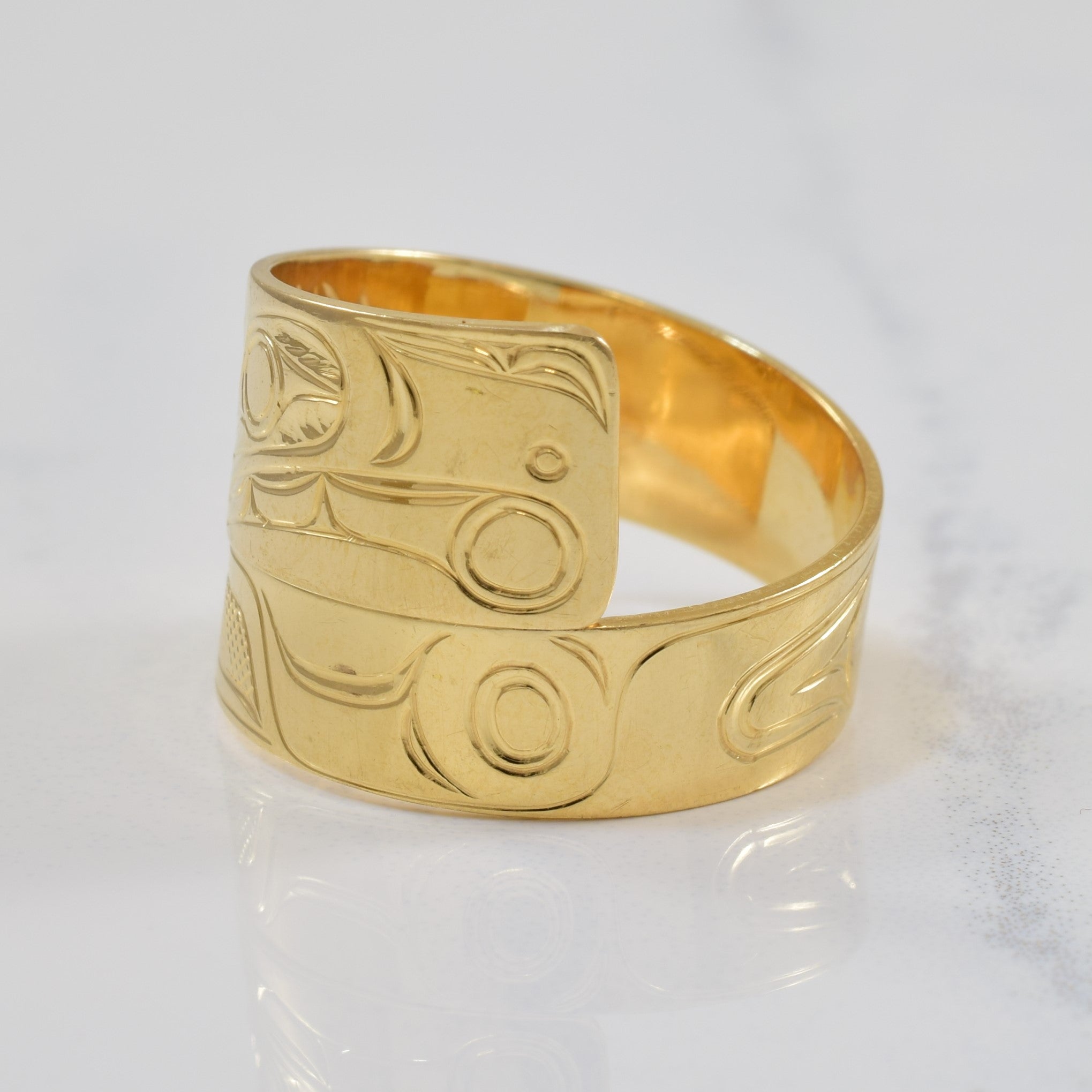 Wrap Around Indigenous Eagle Art Ring | SZ 10 |