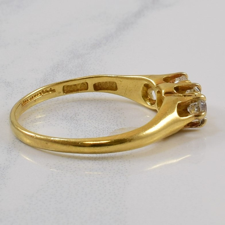 Belcher Set Old European Diamond Ring | 0.27ctw | SZ 5.75 |