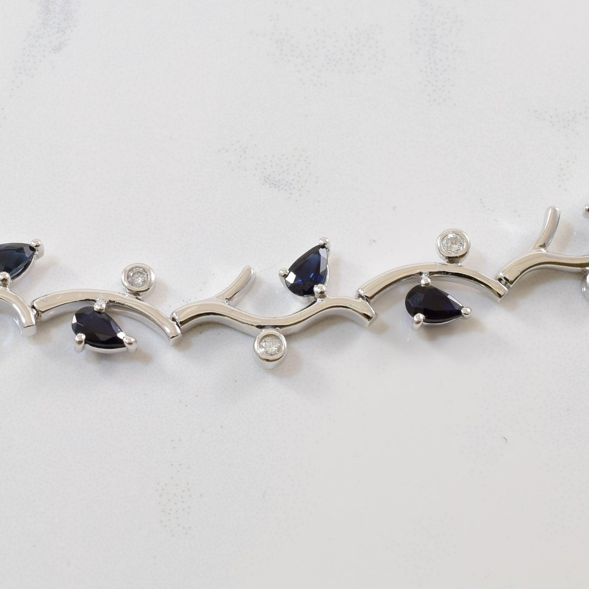 Sapphire & Diamond Vine Necklace | 0.75ctw, 7.50ctw |
