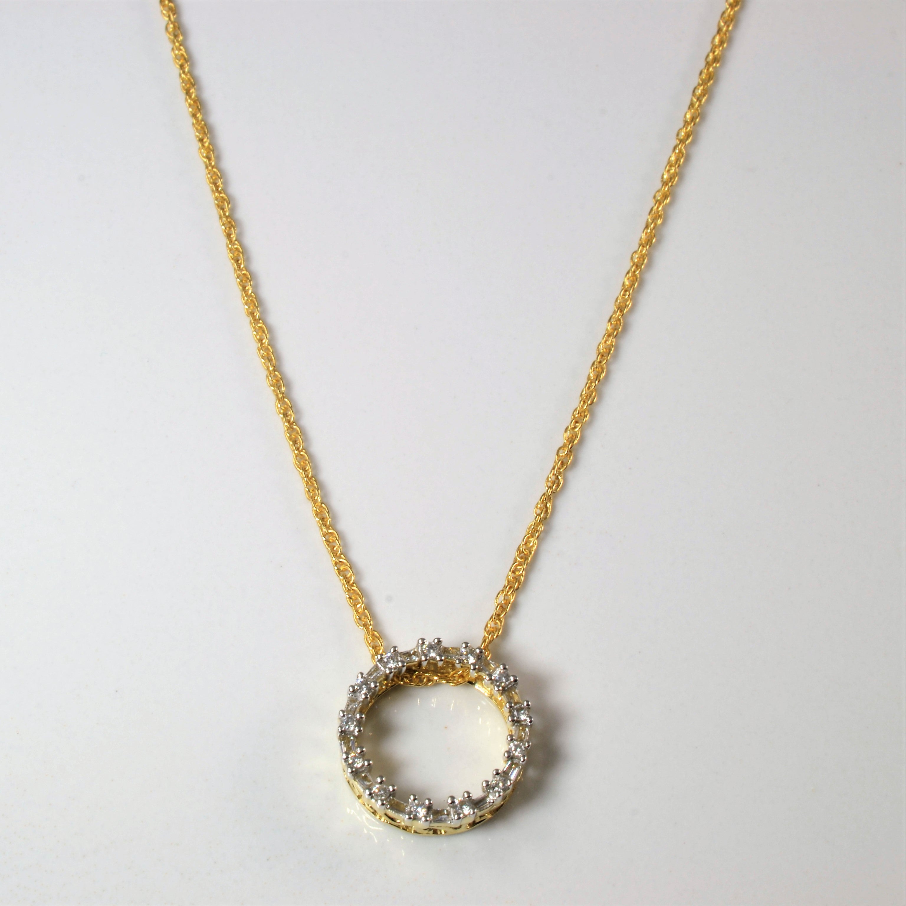 Diamond Eternity Circle Necklace | 0.33ctw | 16" |