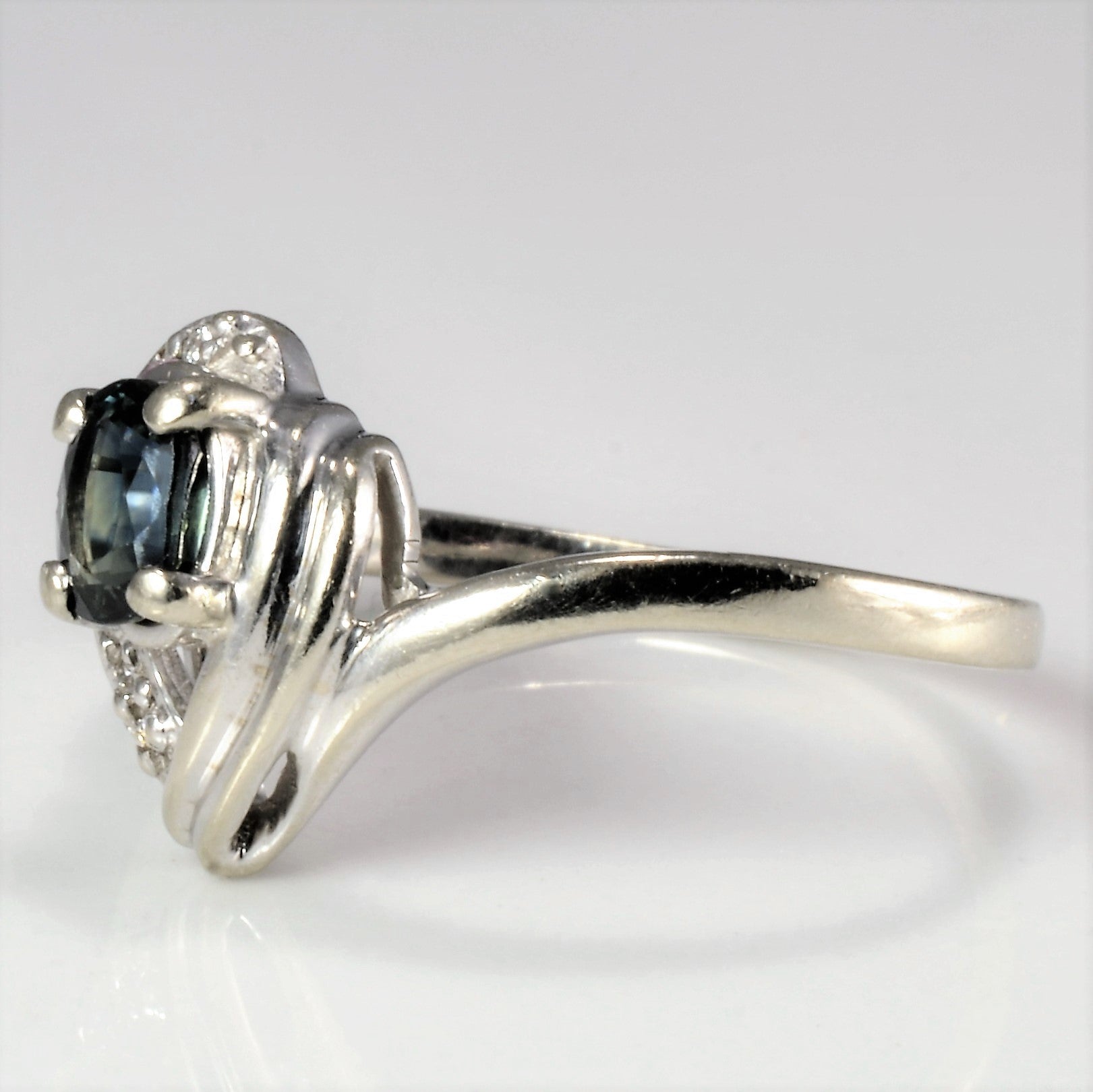 Bypass Sapphire & Diamond Ring | 0.05 ctw, SZ 6.75 |