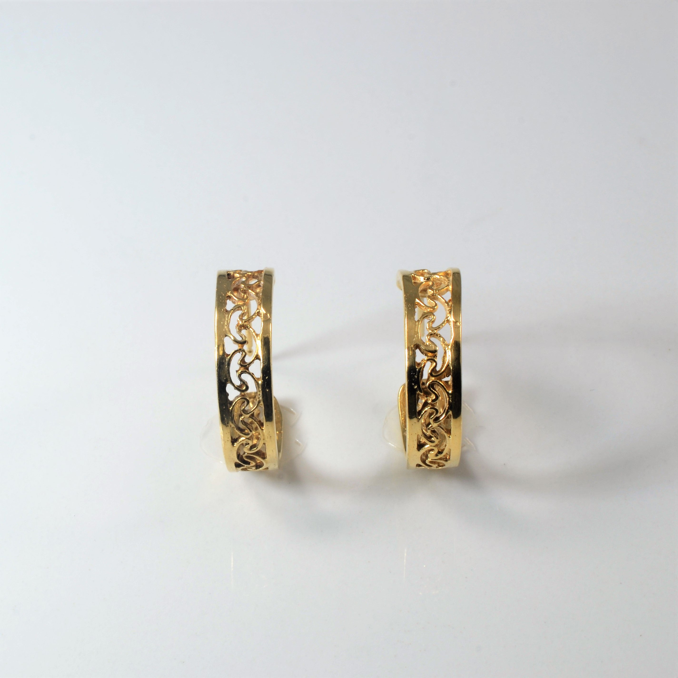 Filigree Gold Hoop Earrings |