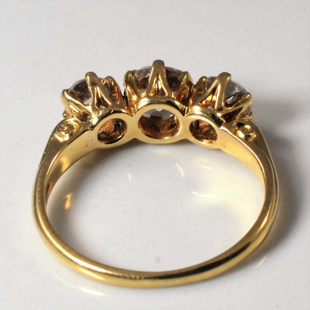 Old Mine Three Stone Diamond Ring | 1.20ctw | SZ 5.5 |