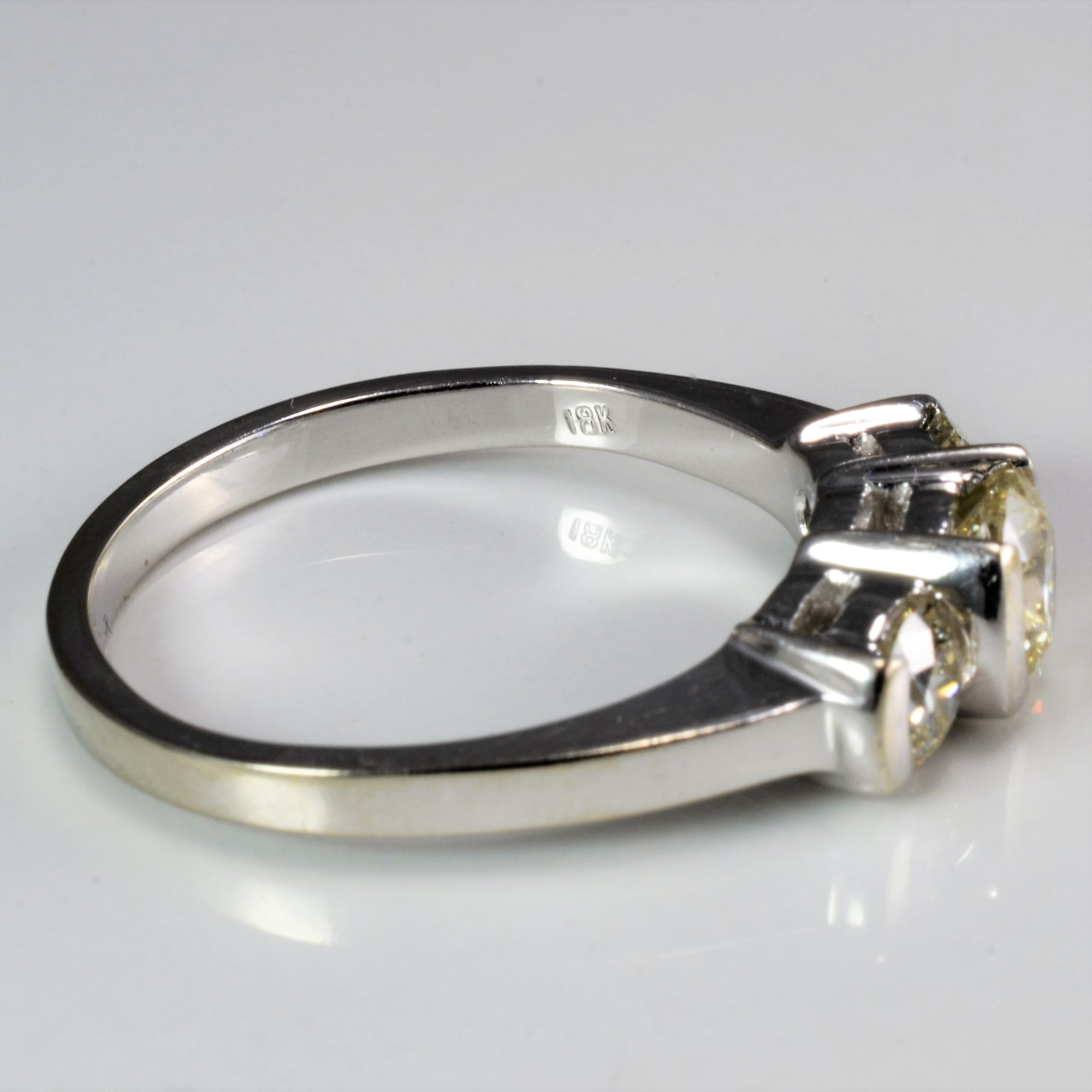 Three Stone Canadian Diamond Engagement Ring | 1.51 ctw, SZ 8.75 |