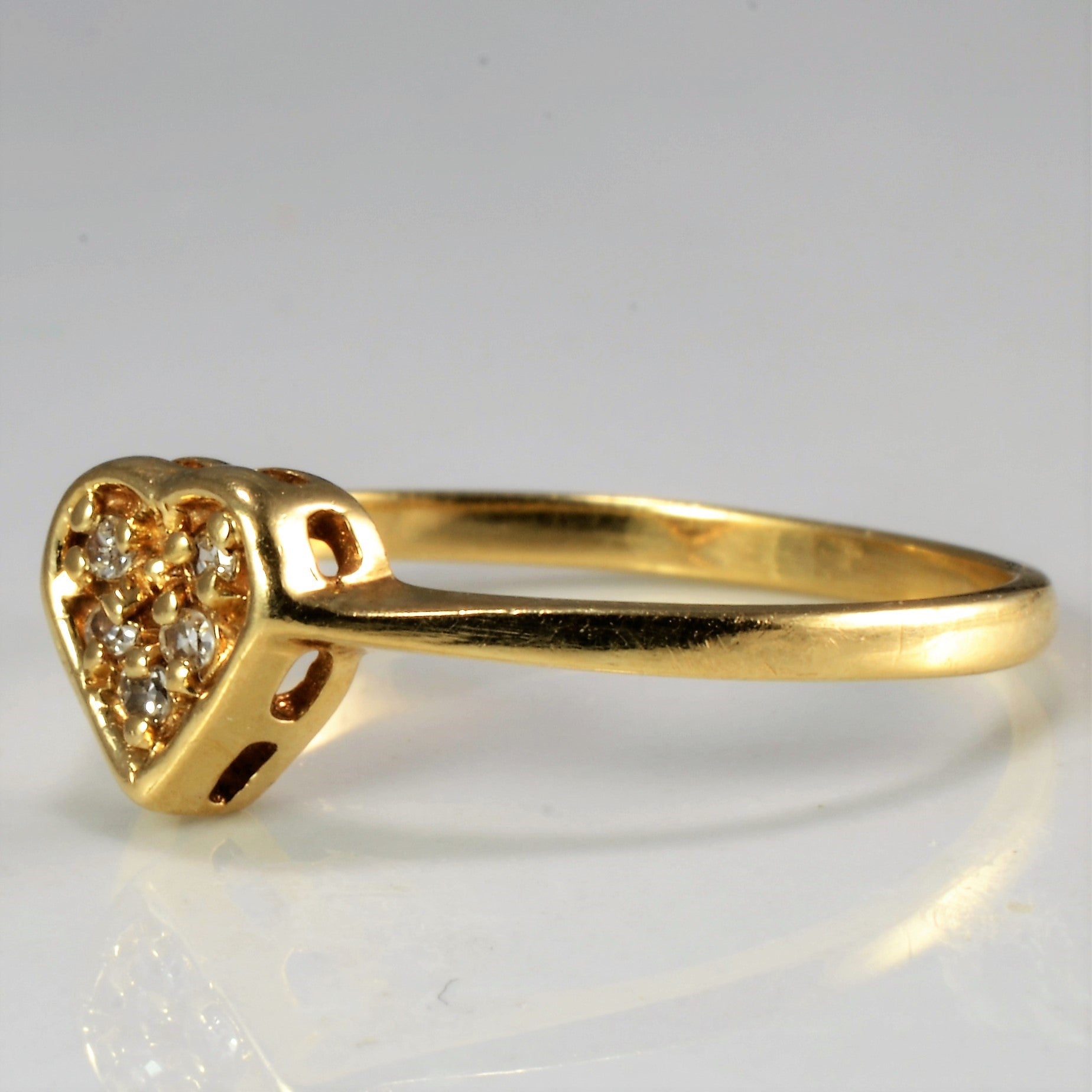 Cluster Diamond Heart Ring | 0.04 ctw, SZ 6.25 |