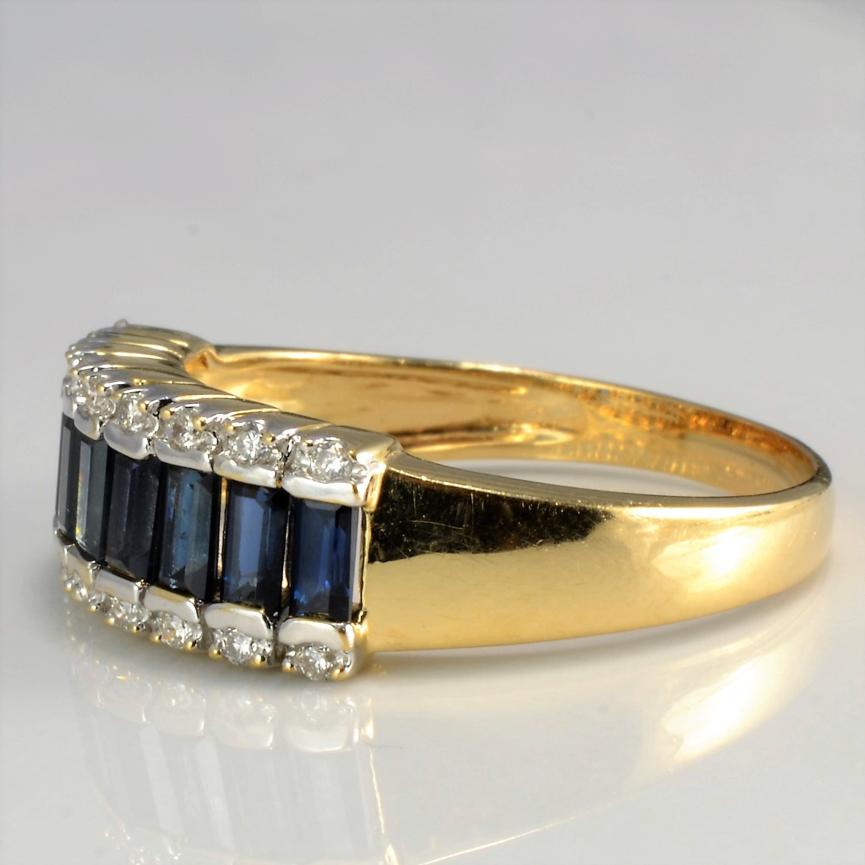 Sapphire & Diamond Ring | 0.12 ctw, SZ 9 |