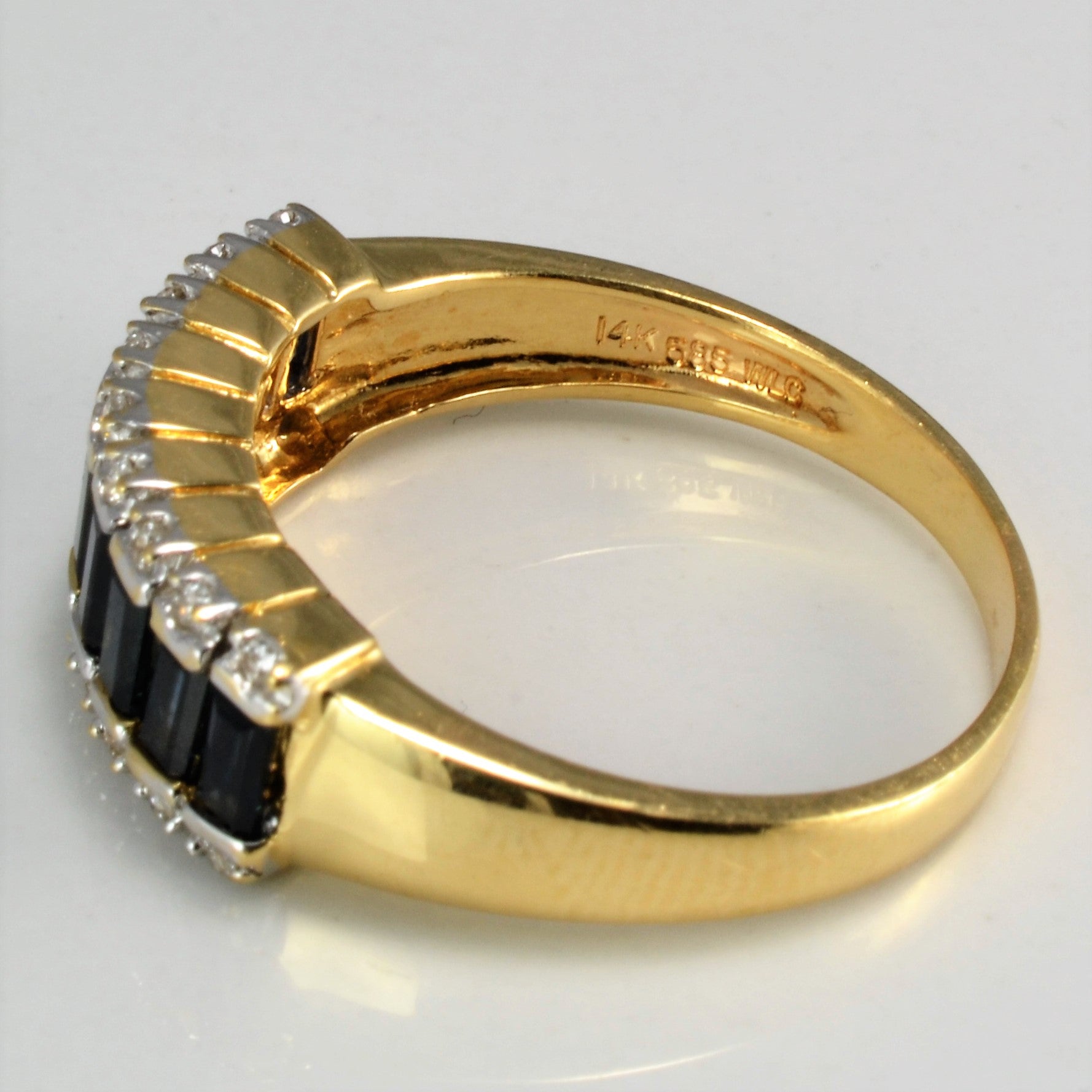 Sapphire & Diamond Ring | 0.12 ctw, SZ 9 |