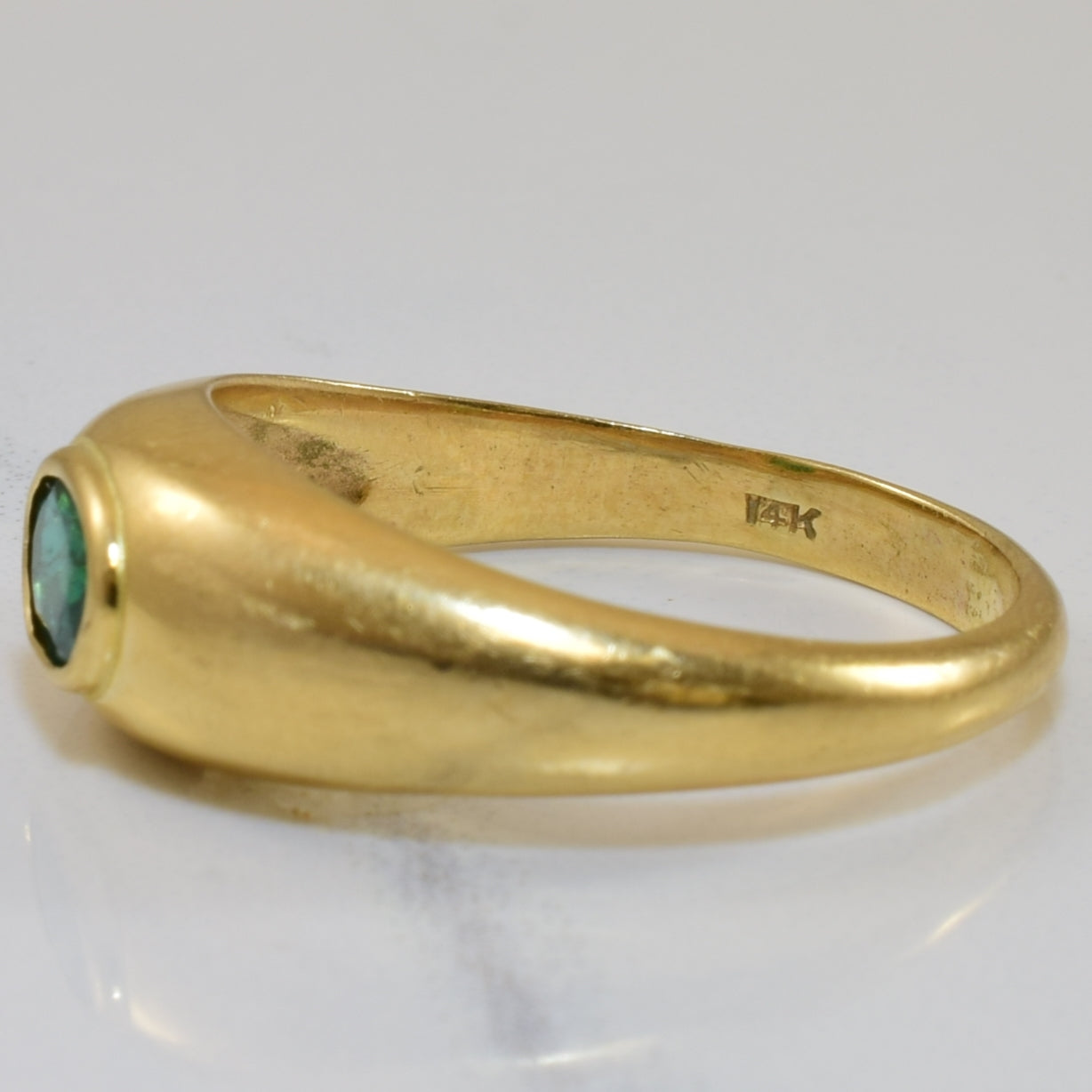 Tapered Bezel Set Emerald Ring | 0.43ct | SZ 9.75 |