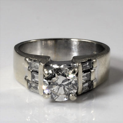 High Set Diamond Engagement Ring | 0.97ctw| SZ 4.5 |