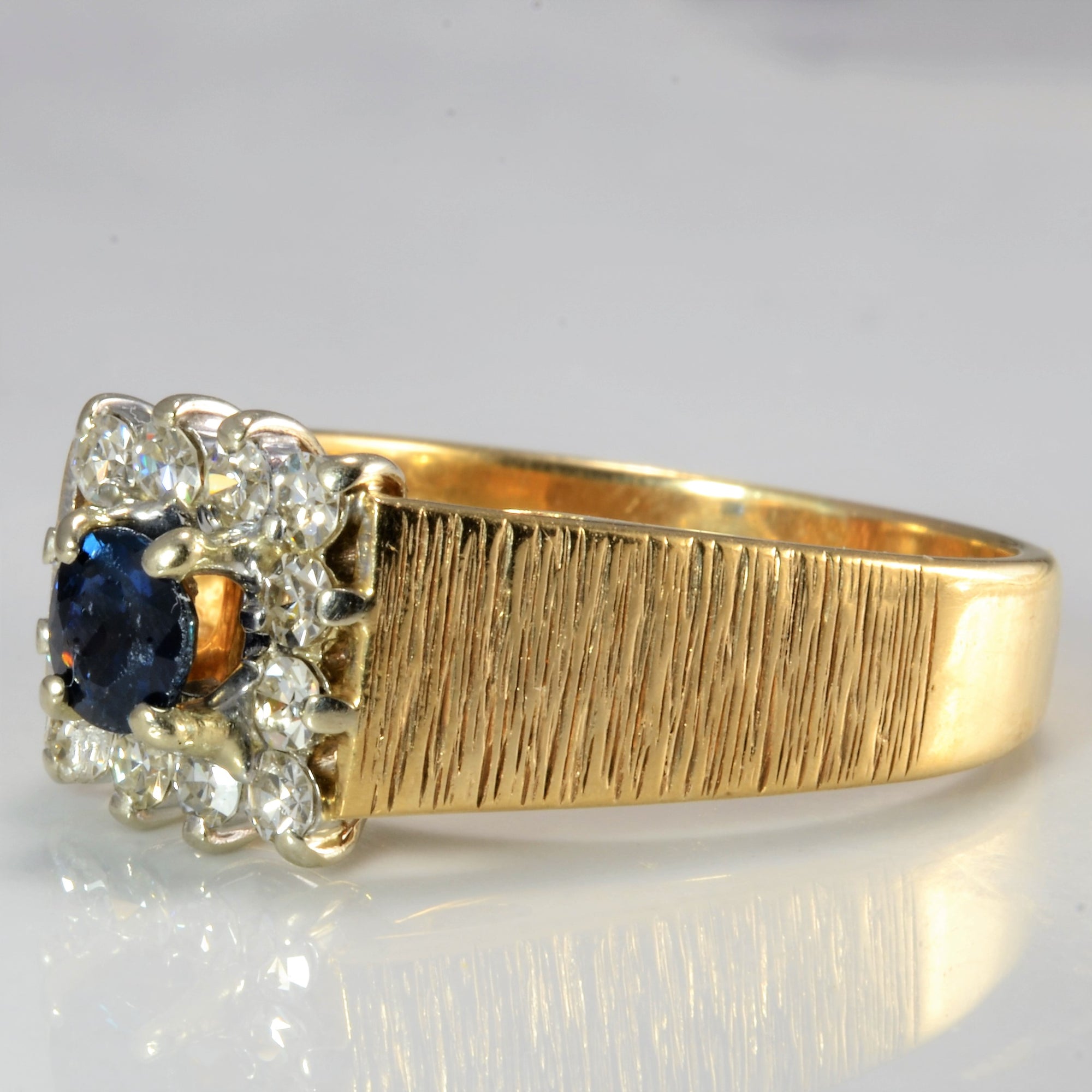 Cocktail Sapphire & Diamond Ring | 0.42 ctw, SZ 8.5 |