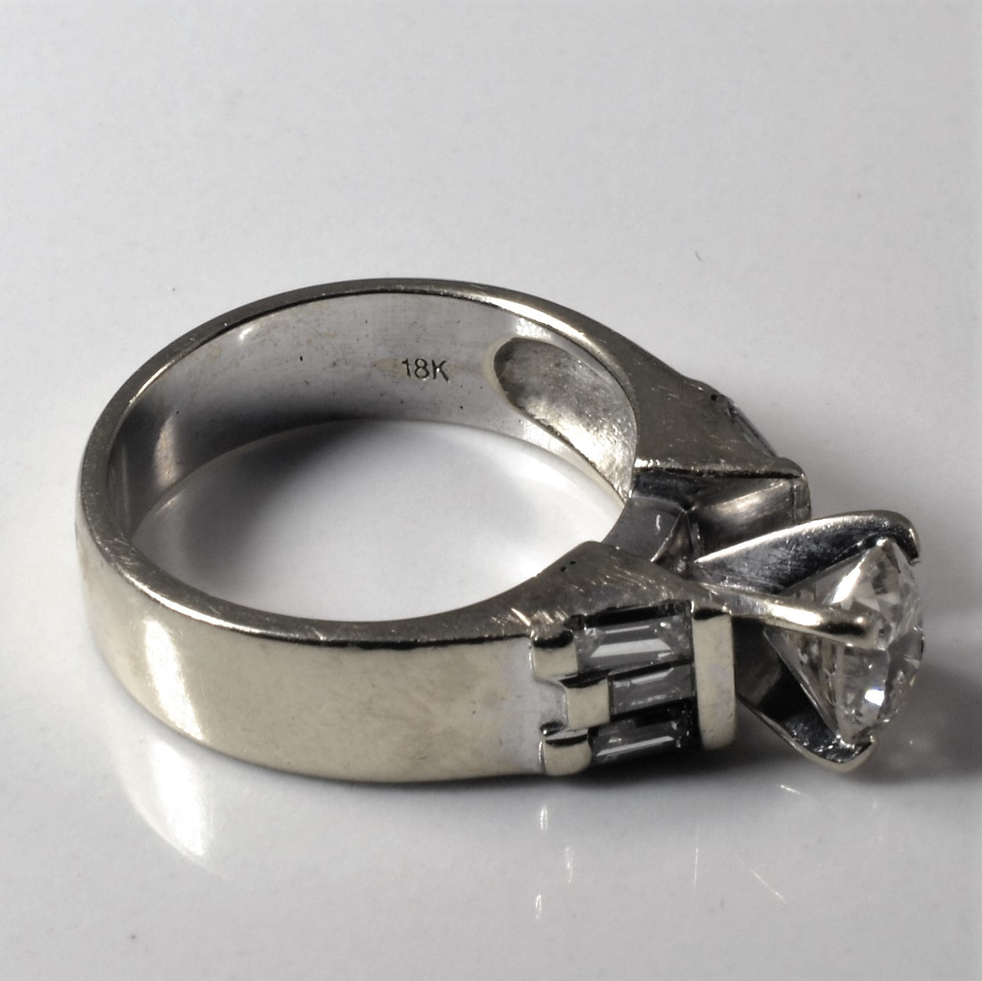 High Set Diamond Engagement Ring | 0.97ctw| SZ 4.5 |