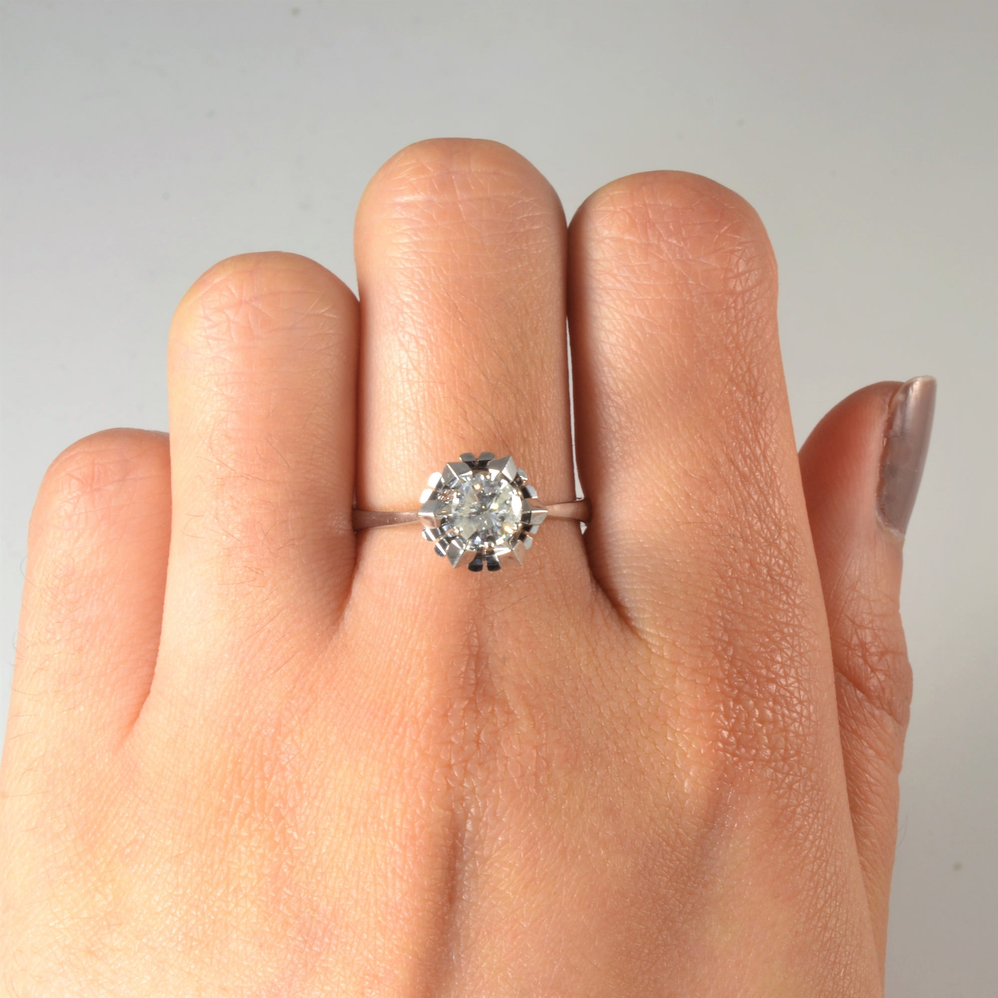 1960s High Set Solitaire Engagement Ring | 0.58ct | SZ 8.75 |