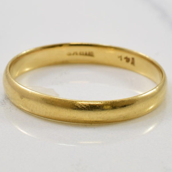 'Birks' Plain Yellow Gold Band | SZ 7.25 |