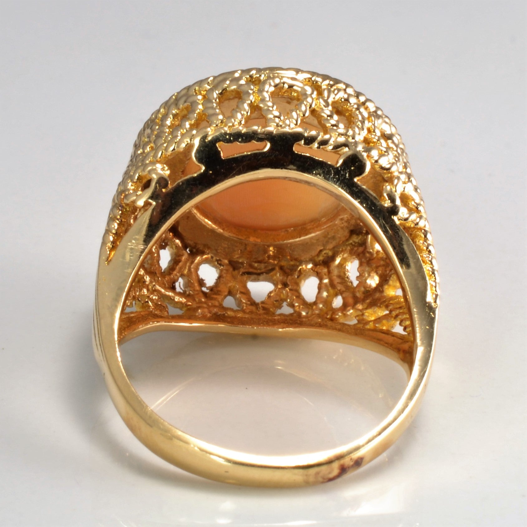 Bezel Set Cameo Vintage Ring | SZ 5.25 |