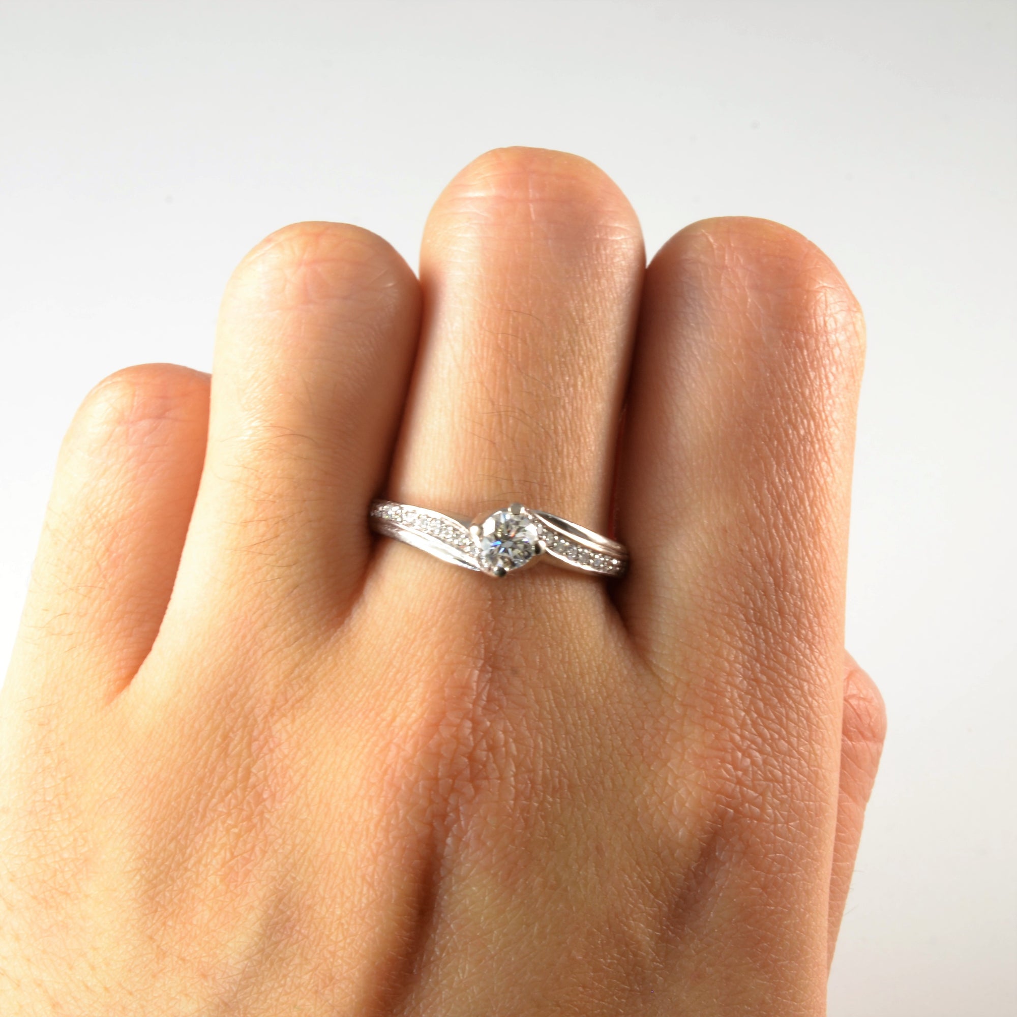 Bypass Side Stone Diamond Ring | 0.63ctw | SZ 8.5 |