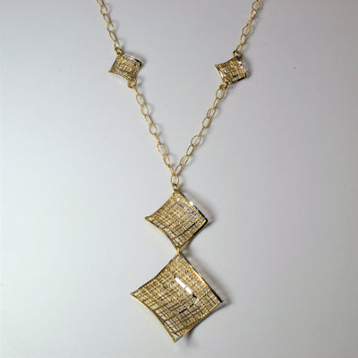 Filigree Two Tone Gold Necklace | 17