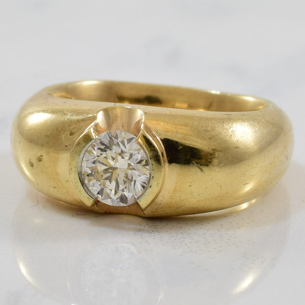 Semi Bezel Diamond Solitaire Ring | 0.46ct | SZ 3 |
