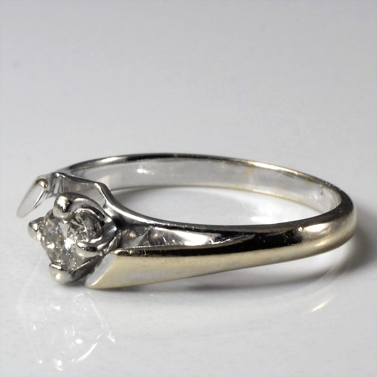 Bypass Solitaire Diamond Ring | 0.18ct | SZ 5.75 |