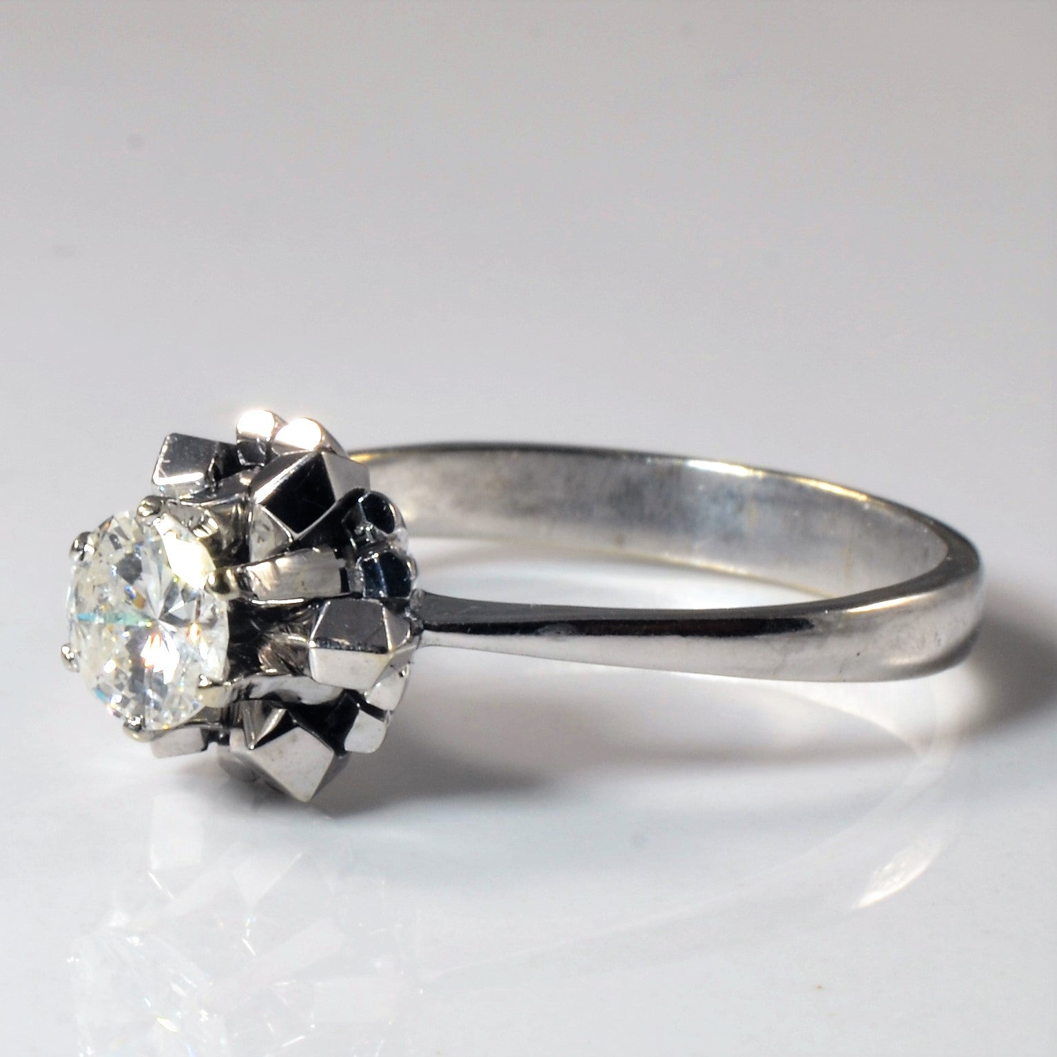 1960s High Set Solitaire Engagement Ring | 0.58ct | SZ 8.75 |