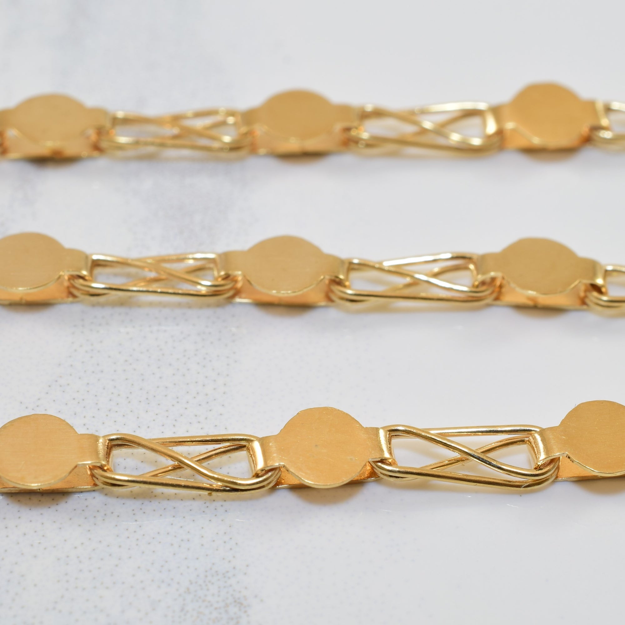 18k Yellow Gold Fancy Link Chain | 18