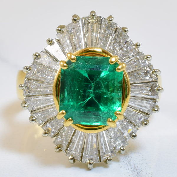 Brinkhaus' Emerald & Diamond Ballerina Ring | 3.00ct, 1.68ctw | SZ 7 |
