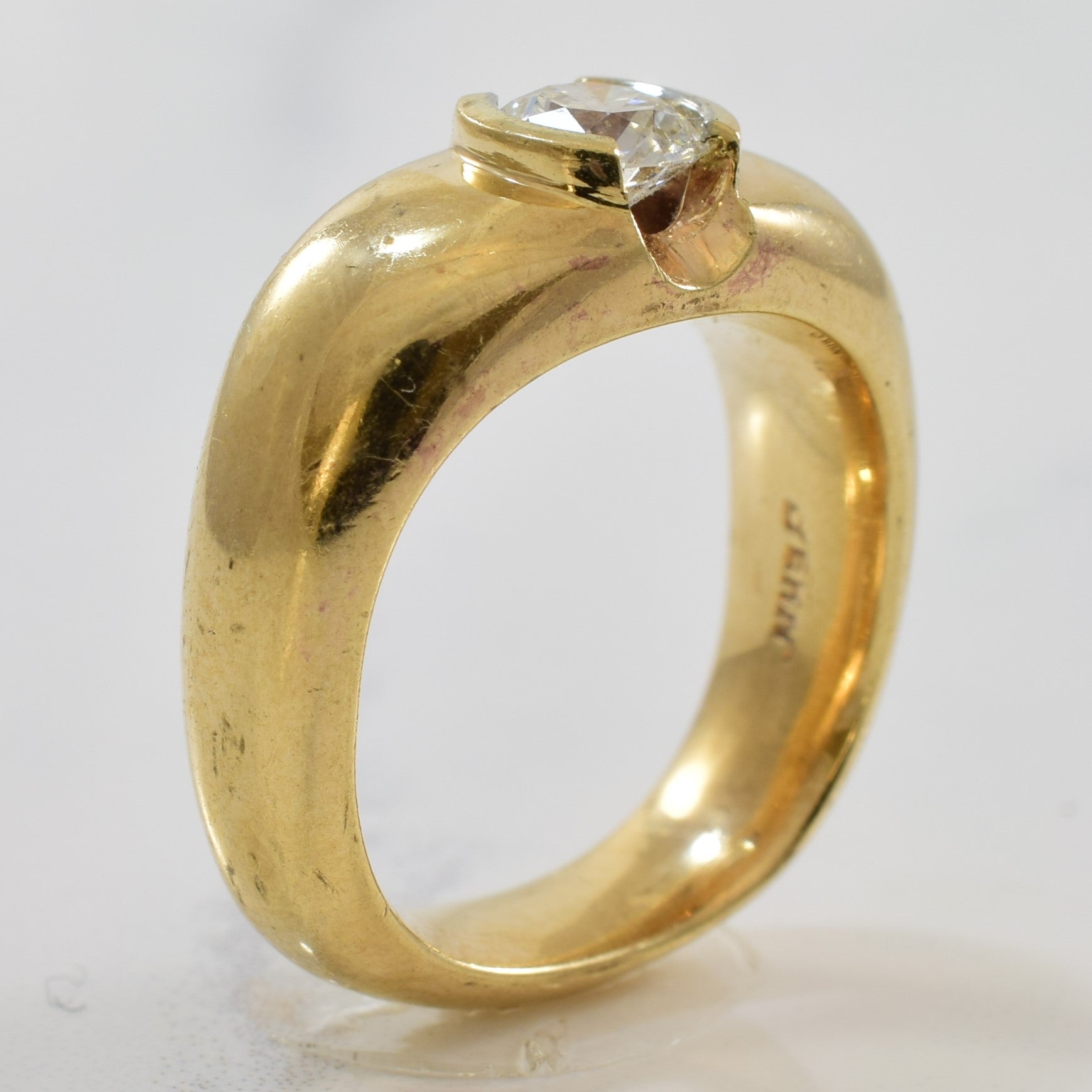 Semi Bezel Diamond Solitaire Ring | 0.46ct | SZ 3 |