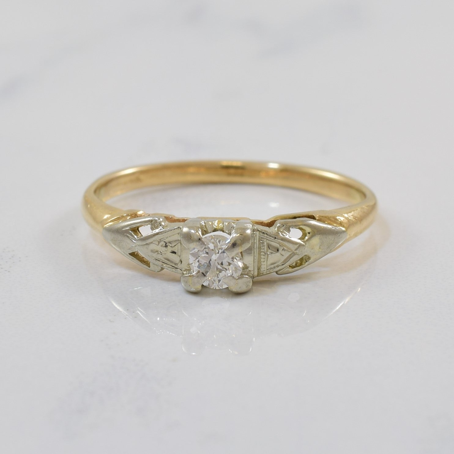 Early 1930s Solitaire Diamond Ring | 0.12ct | SZ 6 |