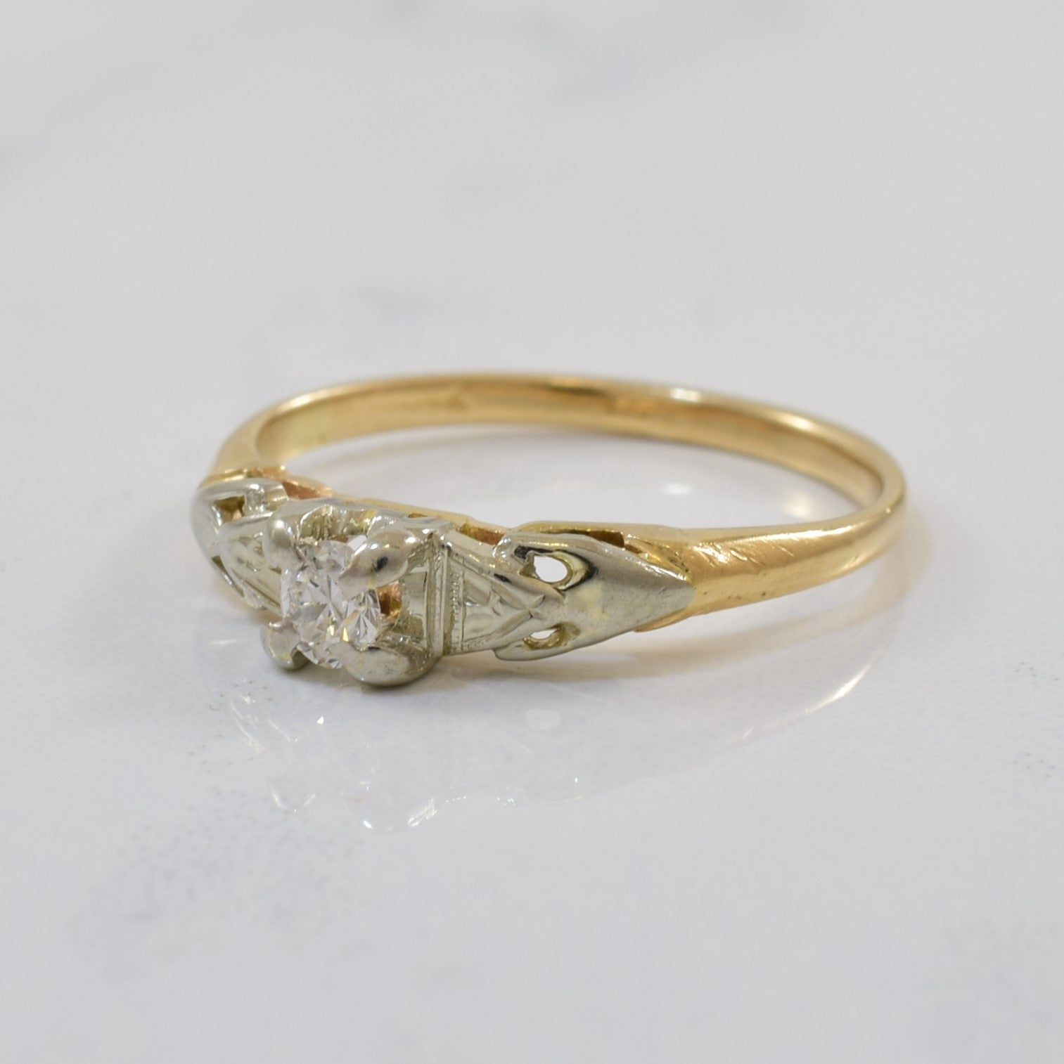 Early 1930s Solitaire Diamond Ring | 0.12ct | SZ 6 |