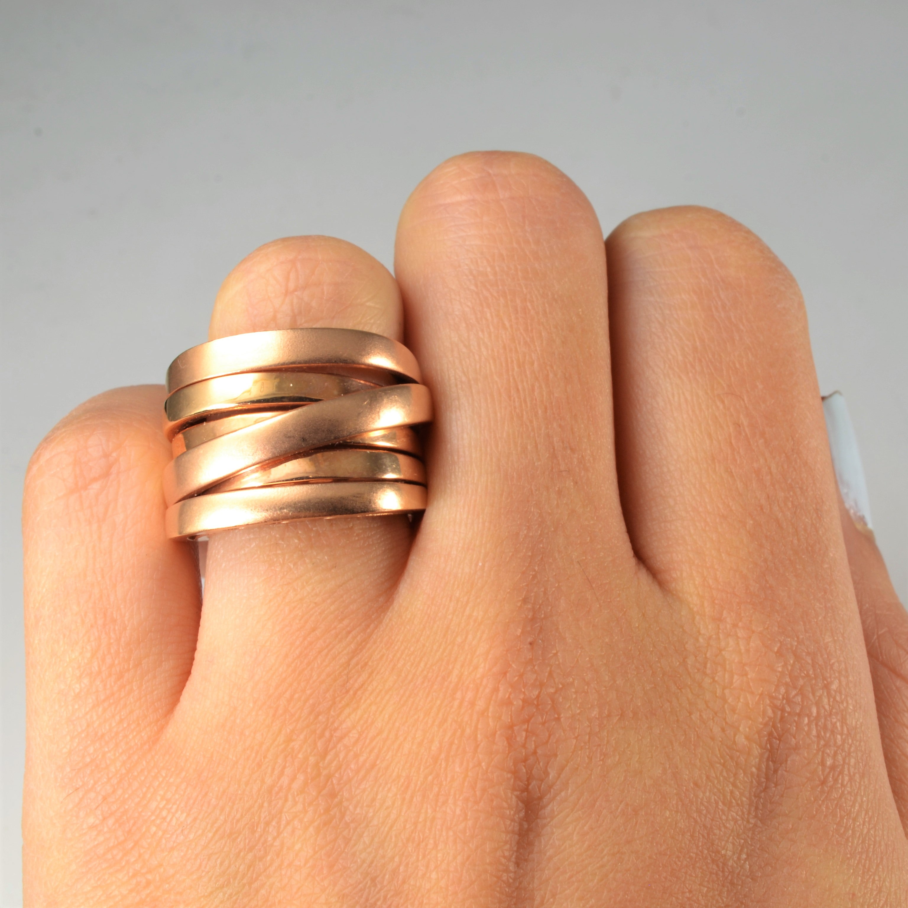 Intertwined Wide Rose Gold Ring | SZ 5.25|
