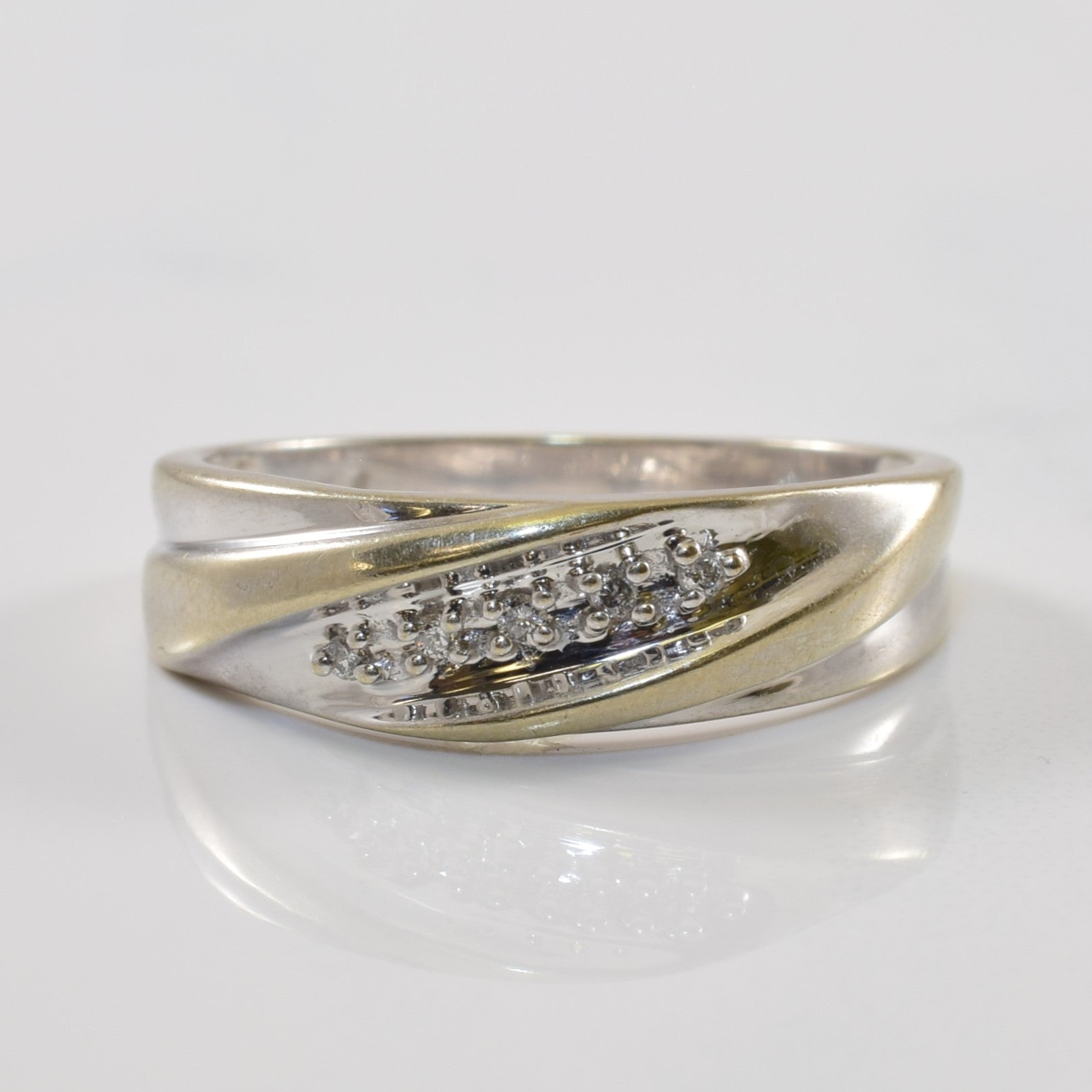 Pave Set Diamond Ring | 0.04ctw | SZ 10 |