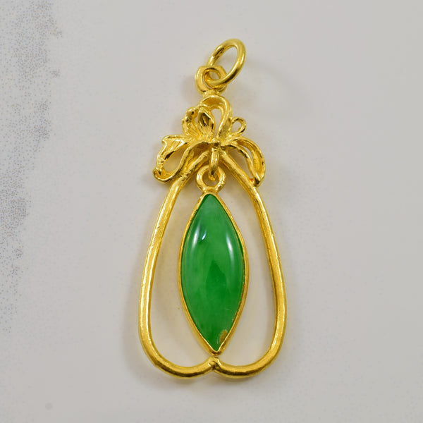 Marquise Cut Jadeite Pear Drop Pendant | 1.95ct |