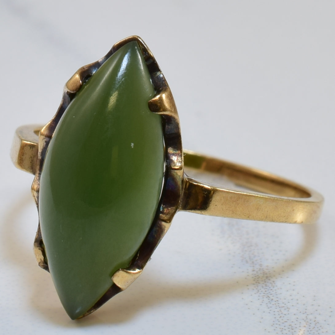 Marquise Nephrite Ring | 3.00ct | SZ 7 |